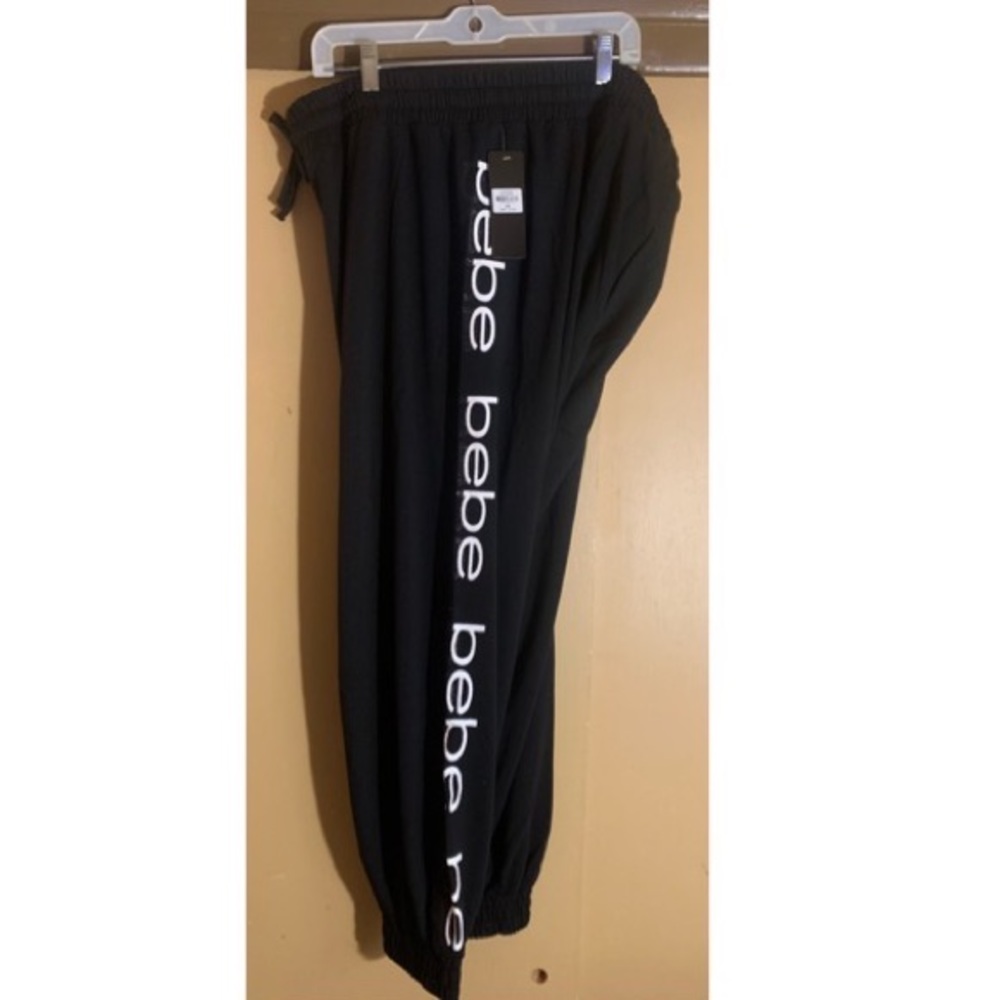 🎄 BEBE Black Logo Sweatpants NWT 2X